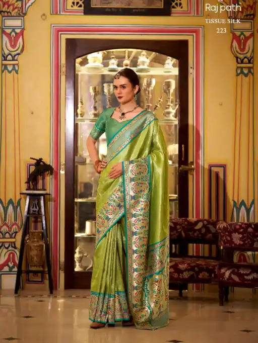 Wedding Wear Tissue Silk Saree