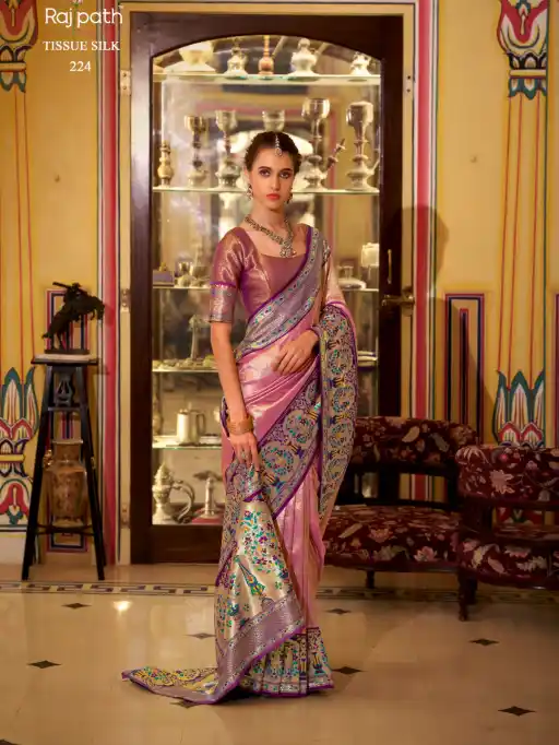 Wedding Wear Tissue Silk Saree