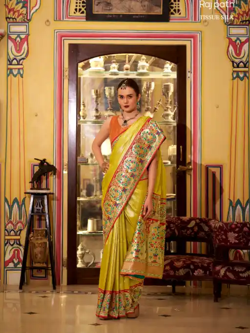 Wedding Wear Tissue Silk Saree