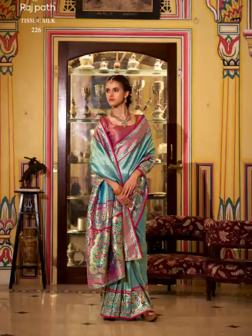 Wedding Wear Tissue Silk Saree