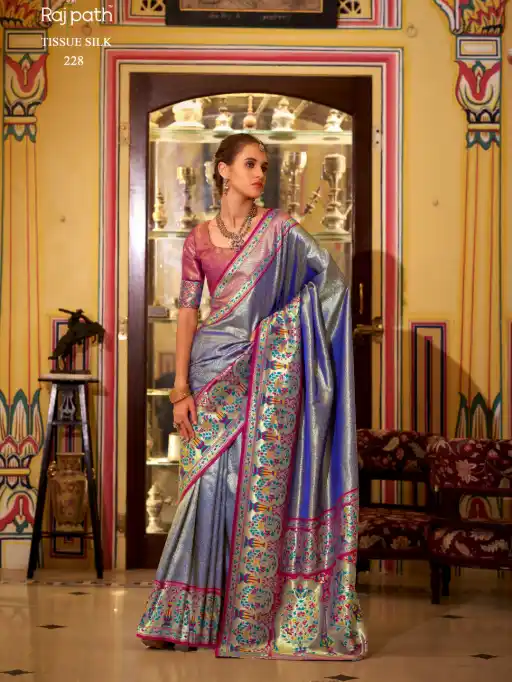 Wedding Wear Tissue Silk Saree