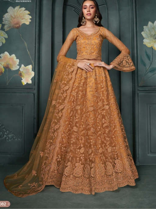 Bridal Net Chaniya Choli