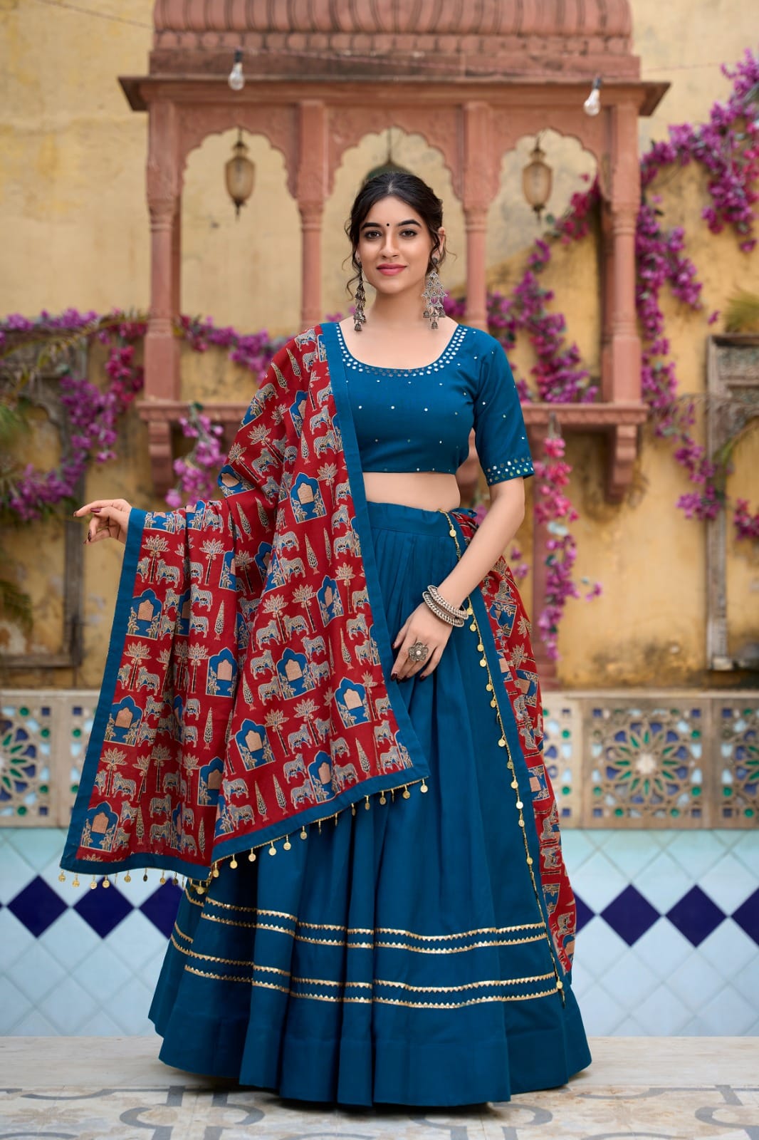 Pure Cotton Chaniya Choli with Heavy Dupatta