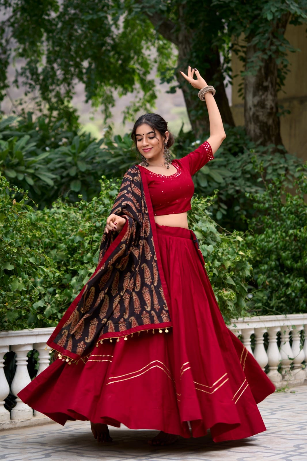 Pure Cotton Chaniya Choli with Heavy Dupatta