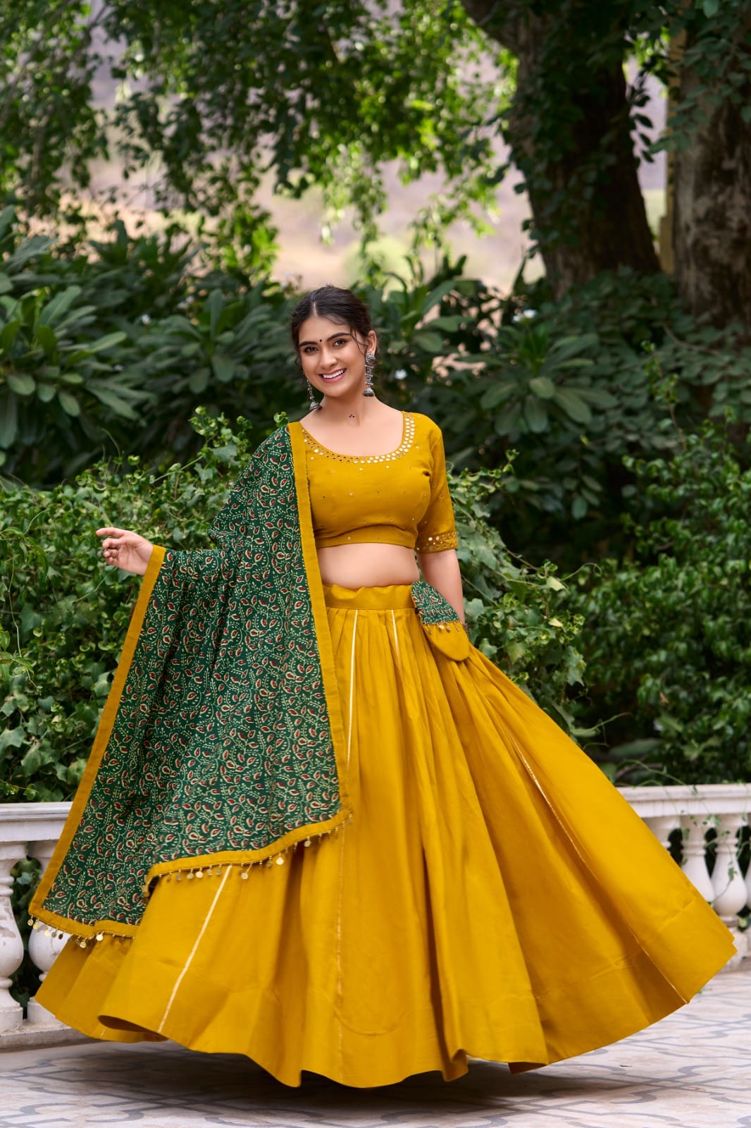 Pure Cotton Chaniya Choli with Heavy Dupatta