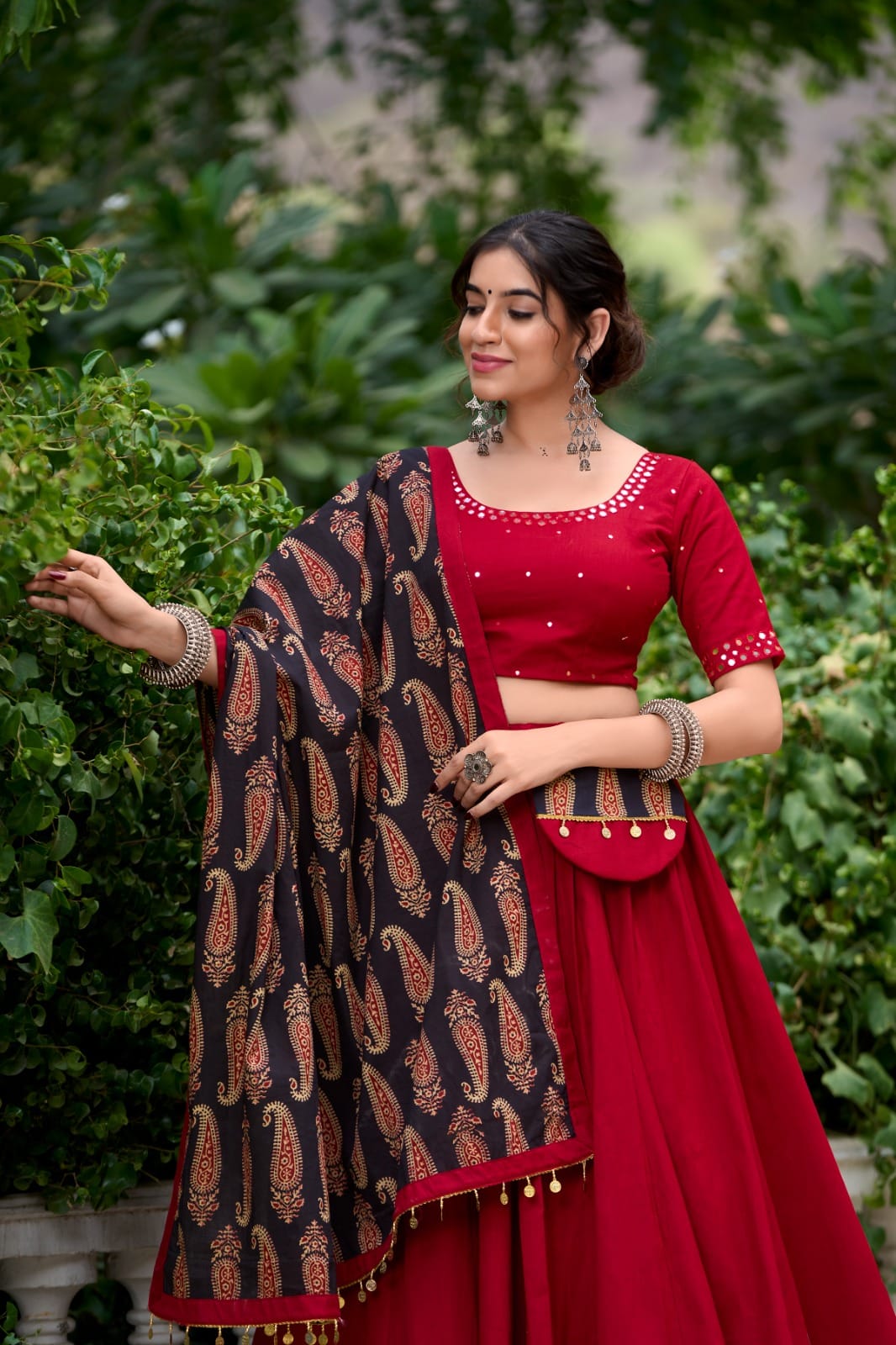 Pure Cotton Chaniya Choli with Heavy Dupatta