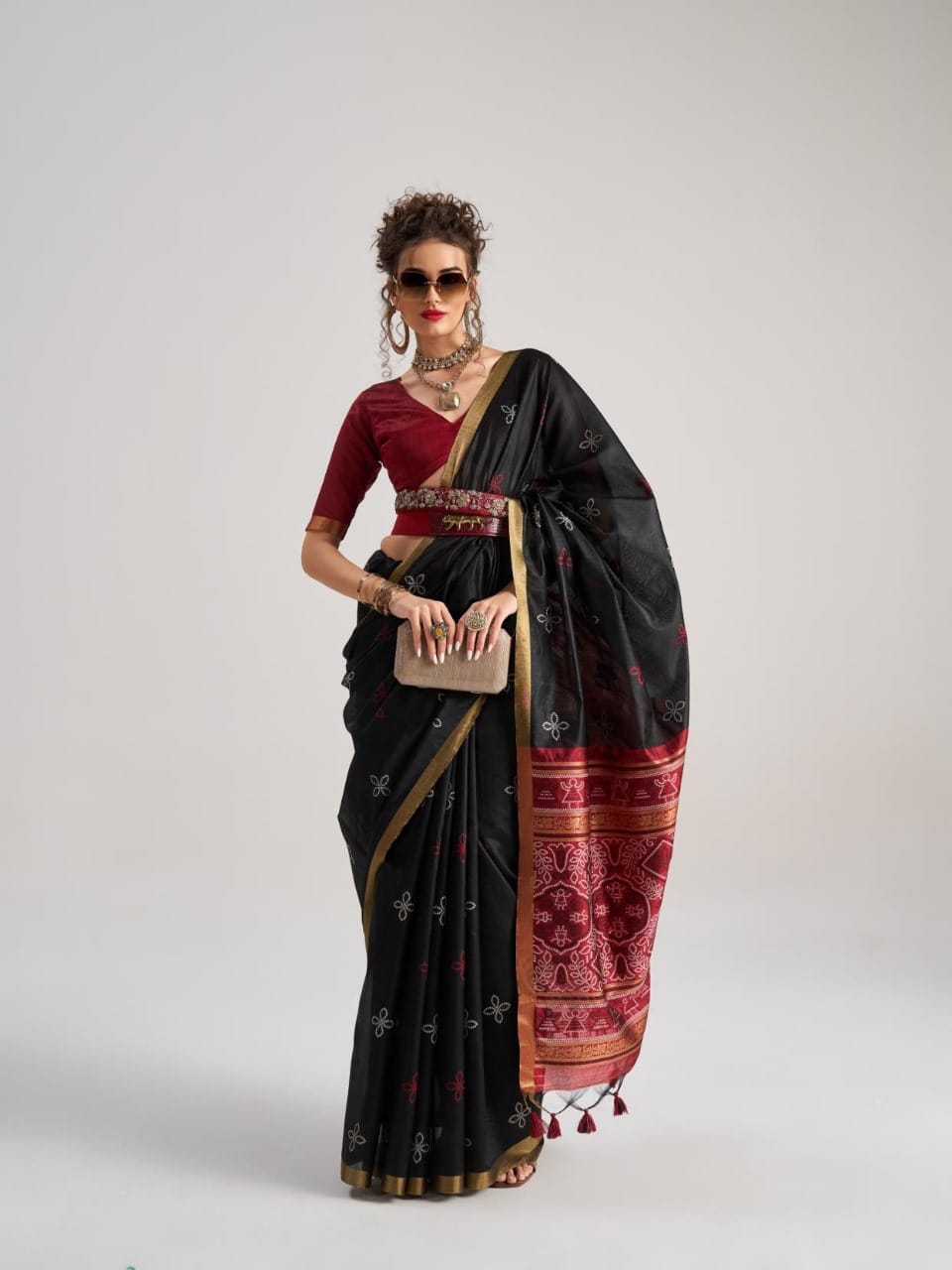 Patola Saree With Bandhni Print
