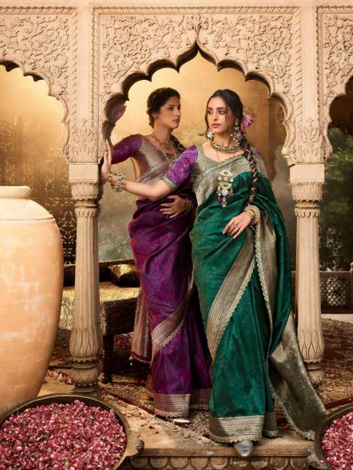 soft Banarasi Silk Saree With Border (11)