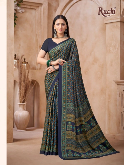 Daily Wear Printed Crepe Saree