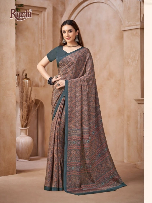 Daily Wear Printed Crepe Saree