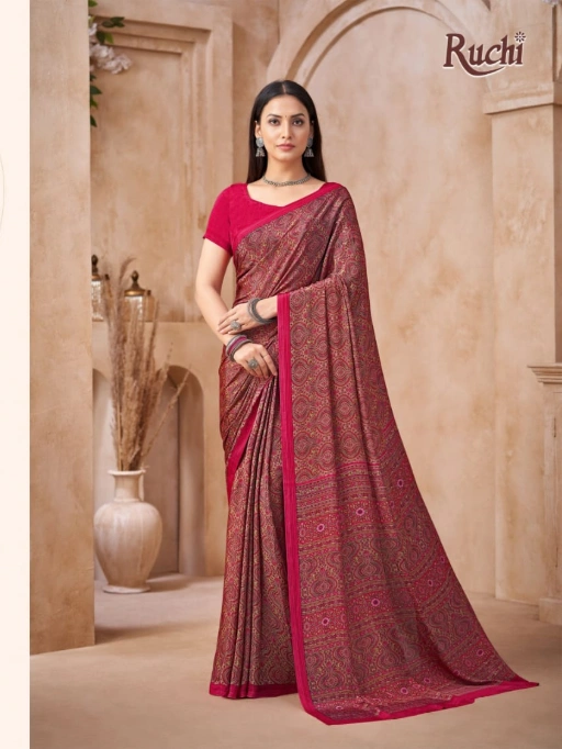 Daily Wear Printed Crepe Saree