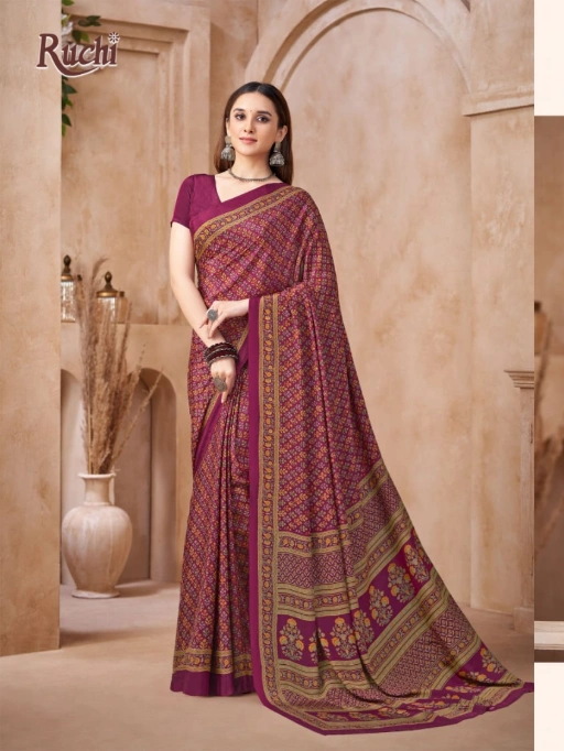 Daily Wear Printed Crepe Saree