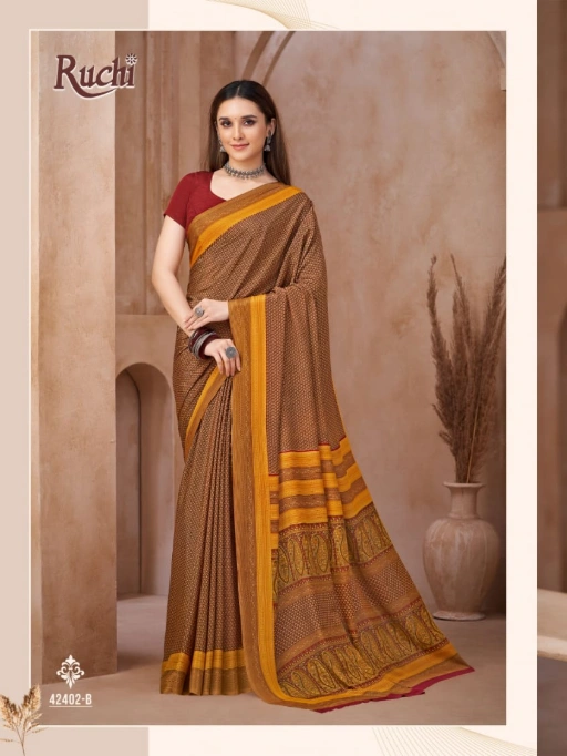 Daily Wear Printed Crepe Saree