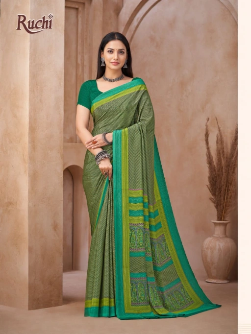 Daily Wear Printed Crepe Saree