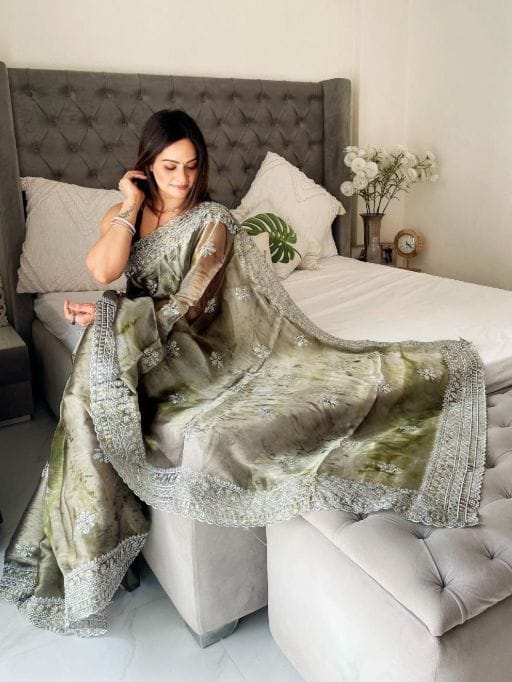Designer Sprea Print Saree with Border
