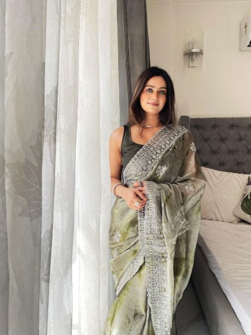 Designer Sprea Print Saree with Border