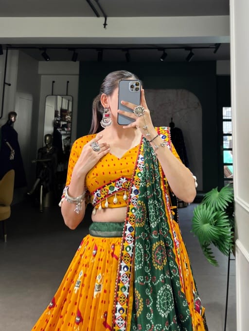 Designer Yellow Color Navratri Chaniya Choli
