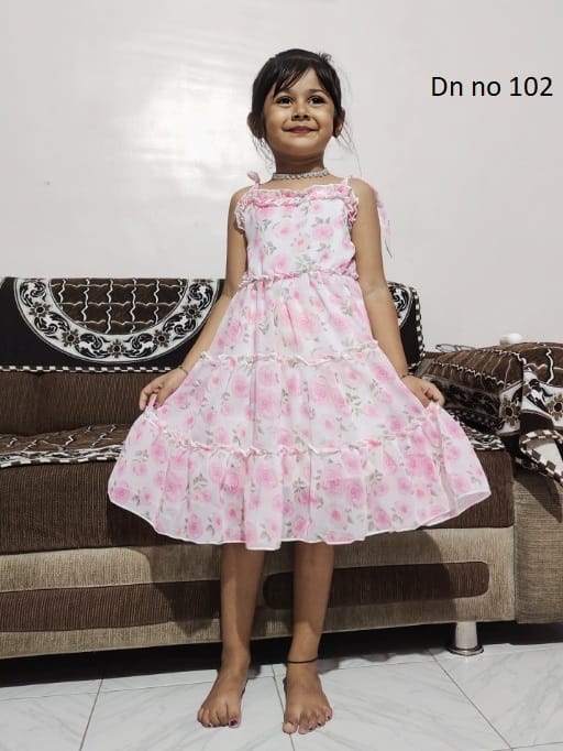 Fashionable Small Girls Floral Gown