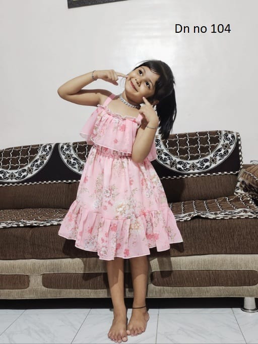 Fashionable Small Girls Floral Gown