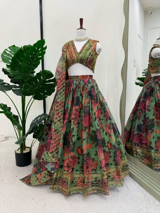 Organza Lehenga