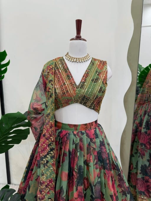 Organza Lehenga