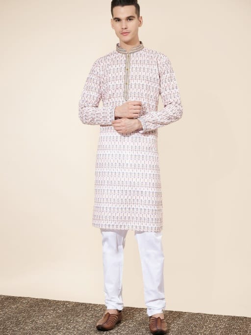 Heavy Cotton Digital Printed Lakhnavi Ethnic Kurta