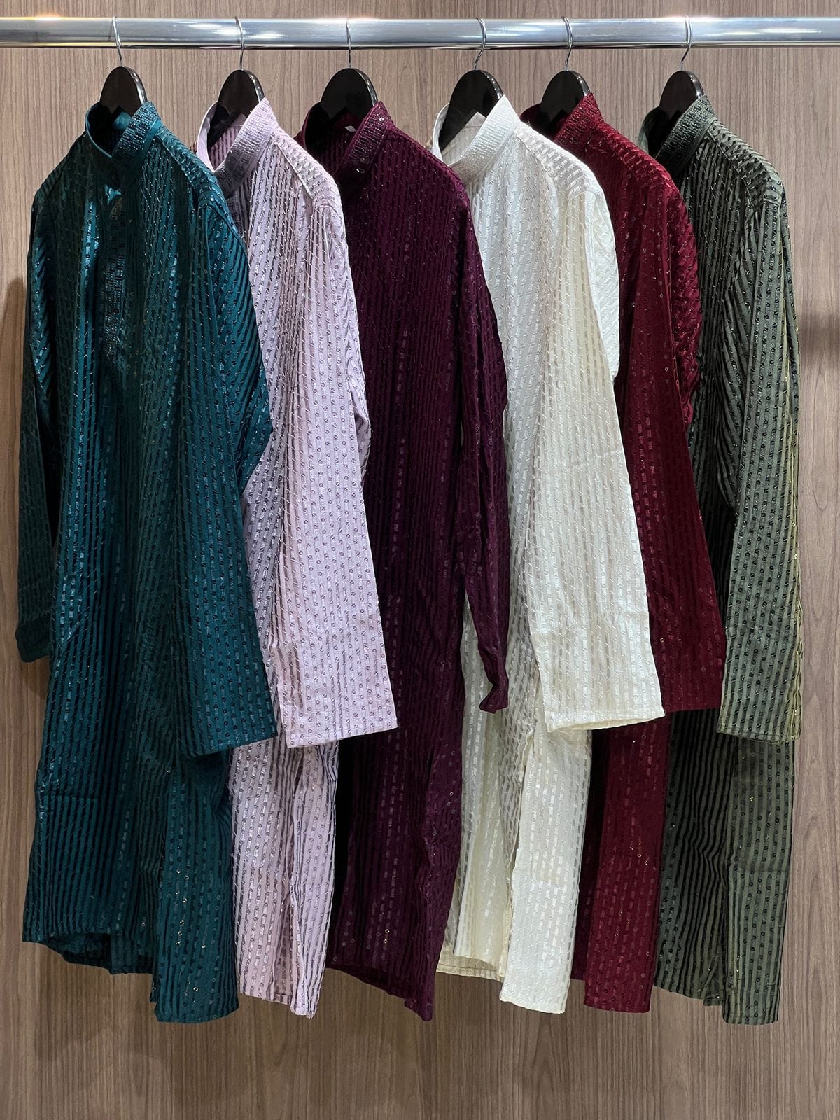 Heavy Embroidery and Sequin Work Men’s Kurta Set