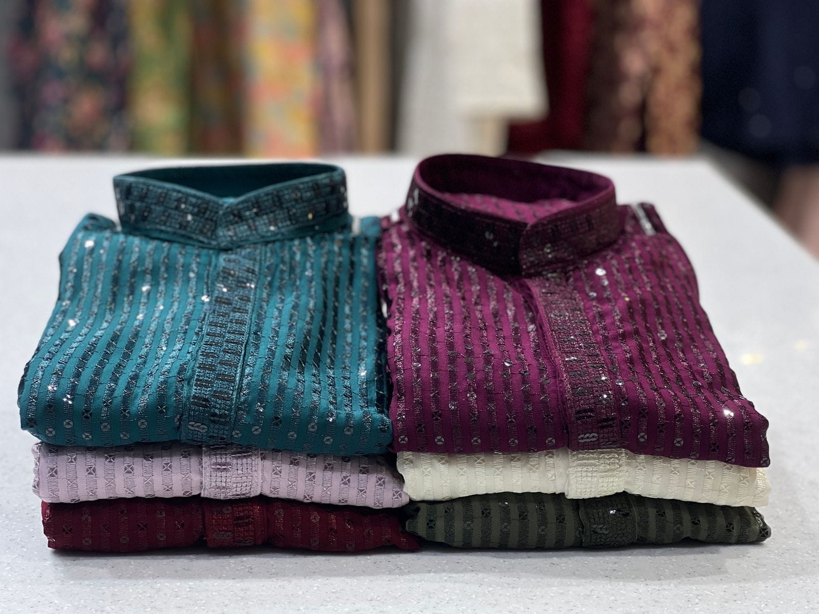 Heavy Embroidery and Sequin Work Men’s Kurta Set