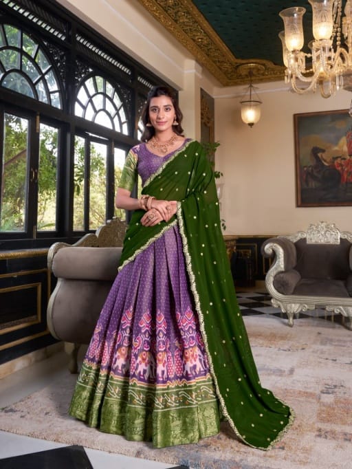 Kanchipuram Silk South Style Lehenga Choli