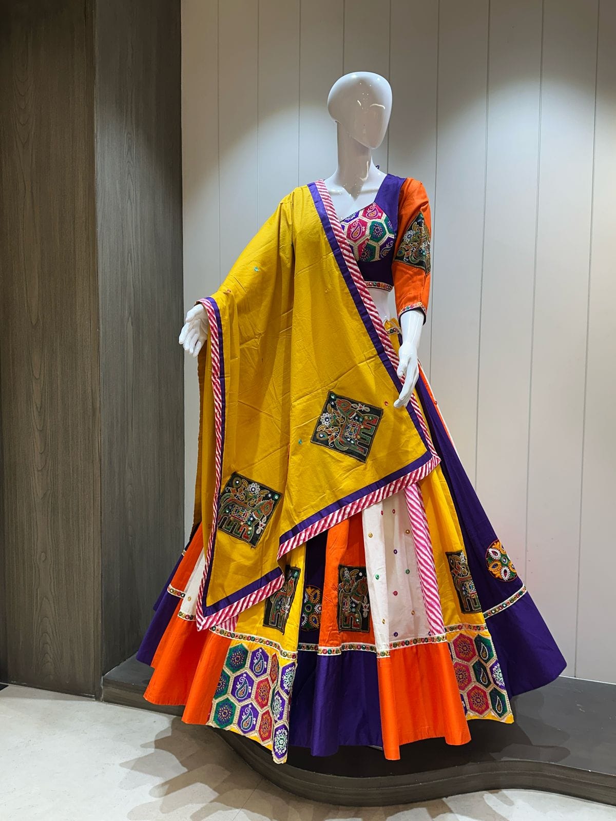 Multi Color Navratri Chaniya Choli with 8 Meter Flair