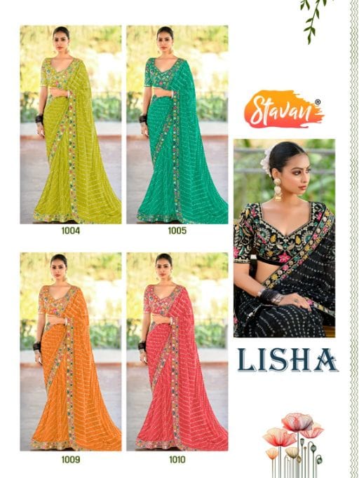 Pastel Color Saree with Multi-Color Embroidery Blouse