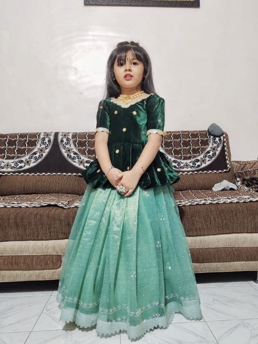 Readymade Kids Lehenga Choli with Embroidery