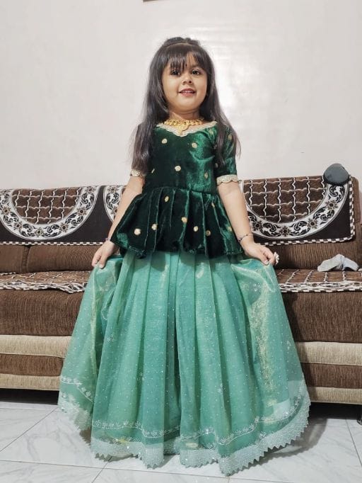Readymade Kids Lehenga Choli with Embroidery