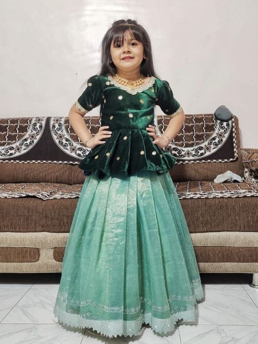Readymade Kids Lehenga Choli with Embroidery