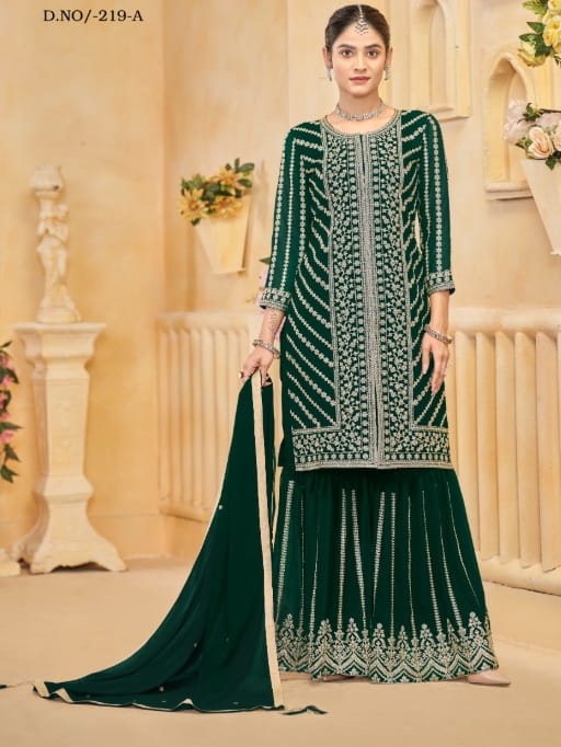 Wedding Wear Georgette Sharara Salwar Suit