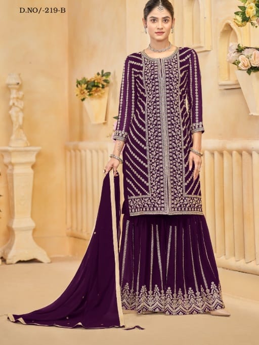 Wedding Wear Georgette Sharara Salwar Suit