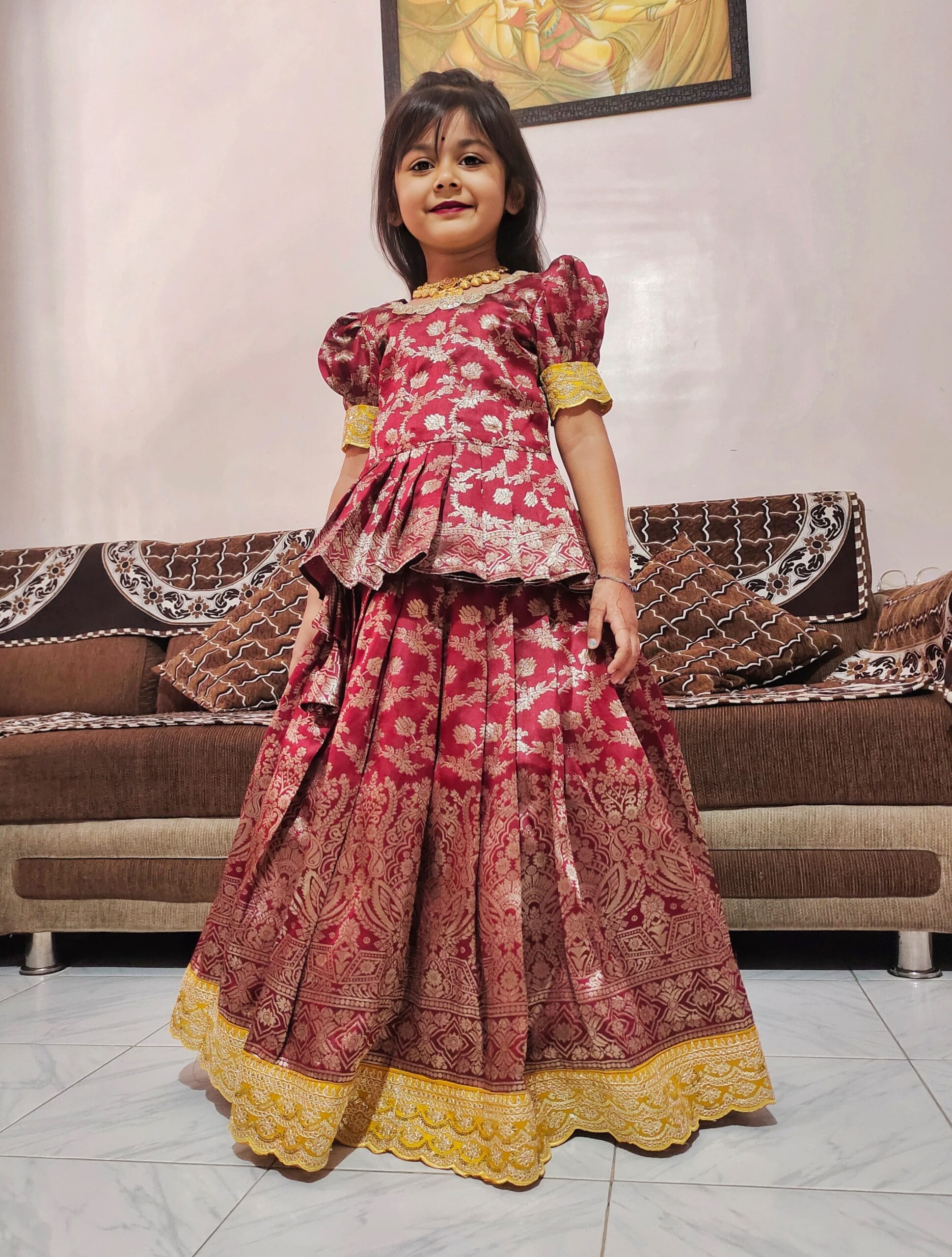 Wedding Wear Kids Lehenga Choli Design