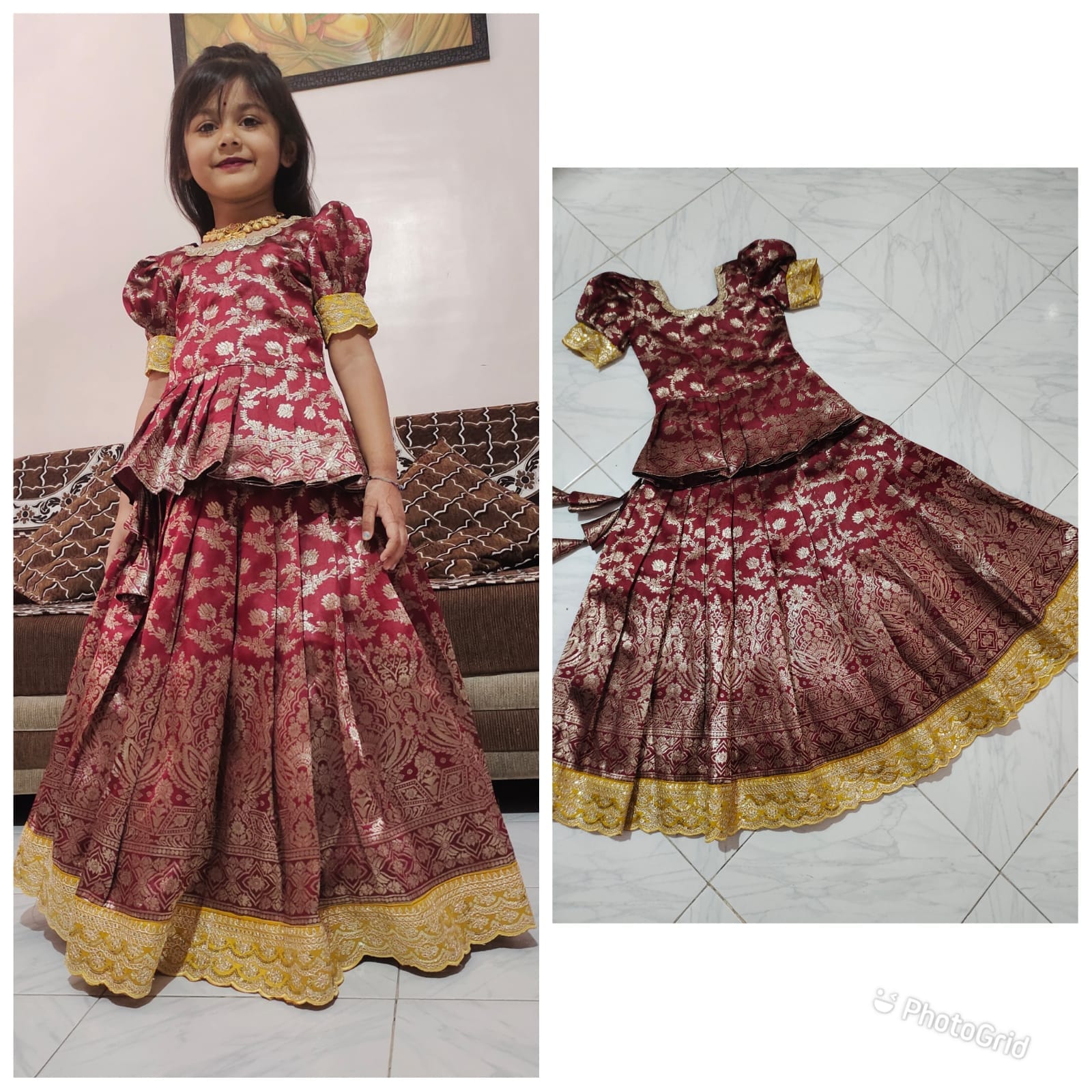 Wedding Wear Kids Lehenga Choli Design