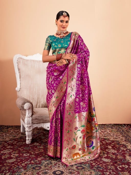 Pure Paithani Silk Saree For Wedding