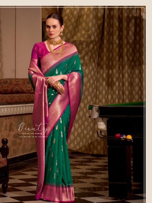 Festive Wear Soft Silk Saree With Heavy Weave Pallu