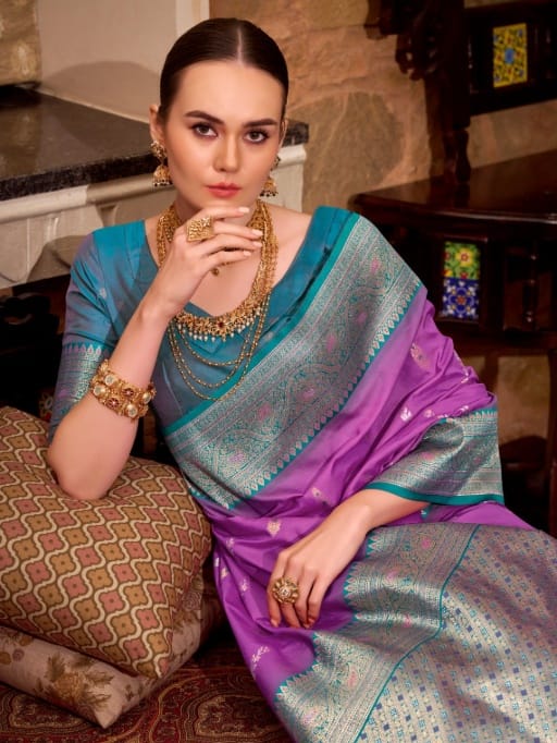 Festive Wear Soft Silk Saree With Heavy Weave Pallu
