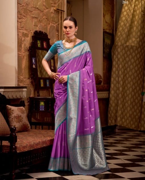 Festive Wear Soft Silk Saree With Heavy Weave Pallu