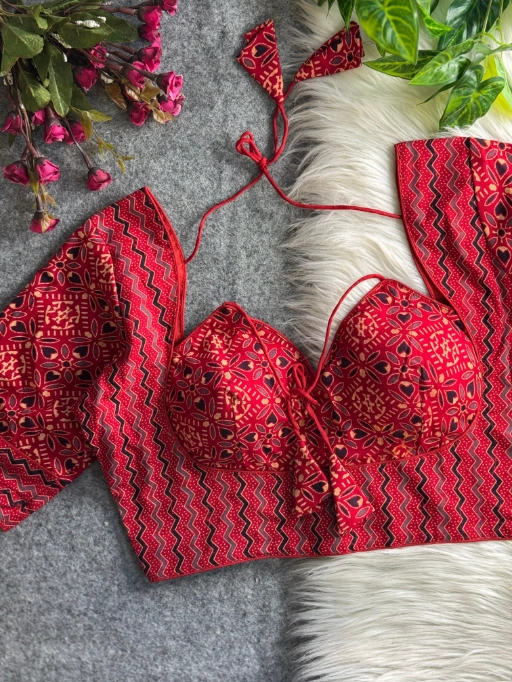 Ajrakh Printed Cotton Readymade Blouses
