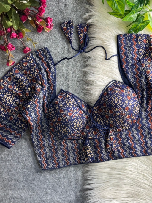 Ajrakh Printed Cotton Readymade Blouses
