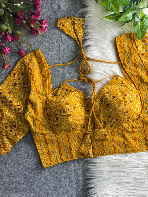 Ajrakh Printed Cotton Readymade Blouses