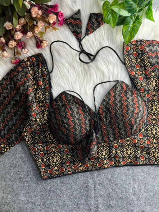 Ajrakh Printed Cotton Readymade Blouses