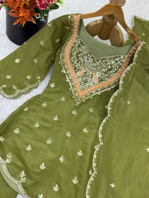 Bollywood Inspired Short Shirt and Plazzo Salwar