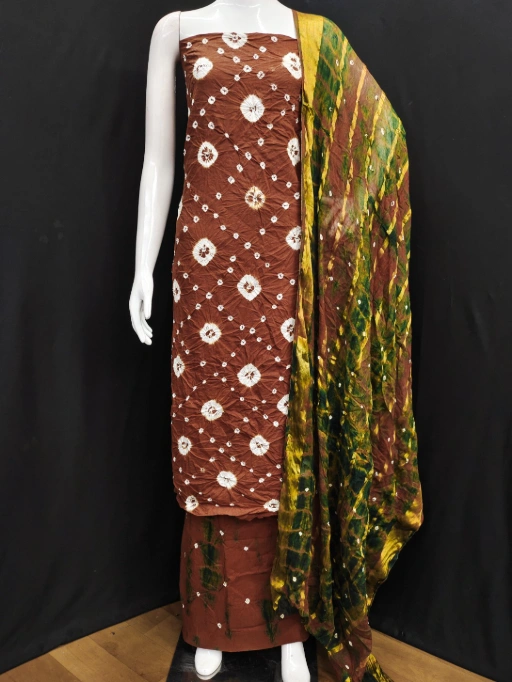 Daily Wear Bandhani Cotton Printed Dress Material