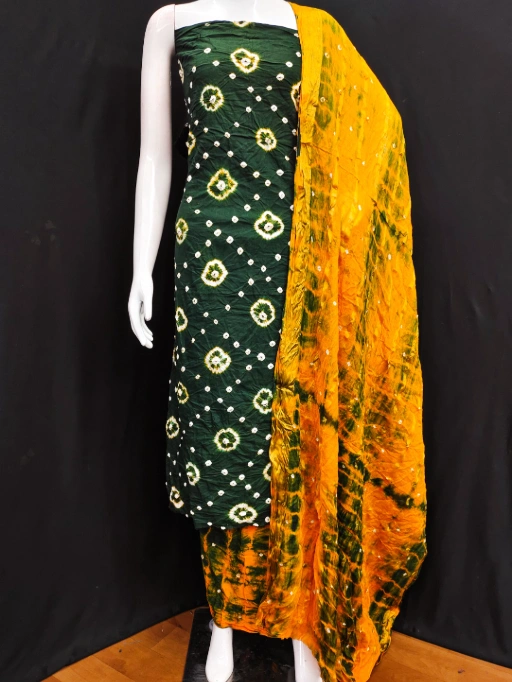 Daily Wear Bandhani Cotton Printed Dress Material
