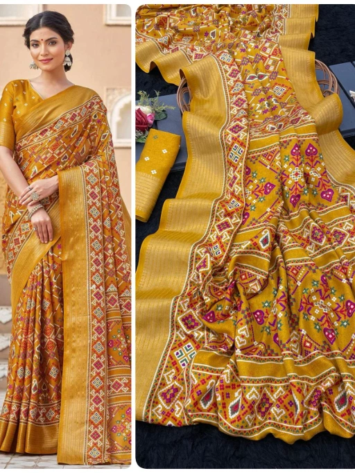 Daily Wear Patola Printed Sarees